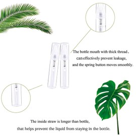 Csdtylh Mini Spray Bottles 90PCS 3ML Refillable Empty Clear Plastic Spray Bottles Perfume Mouthwash Atomizer Small Travel Size Aerosol Spray Bottle for Cleaning,Essential Oils,Toiletry