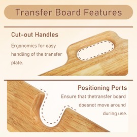 Slide Transfer Board with 360° Turntable,Slide Board MakeTransfers Easier,Heavy-Duty Sliding Board for Patient Senior and Handicap Move Assist and Slide Transfer,Wheelchair to Bed/Toilet/Bathtub/Car