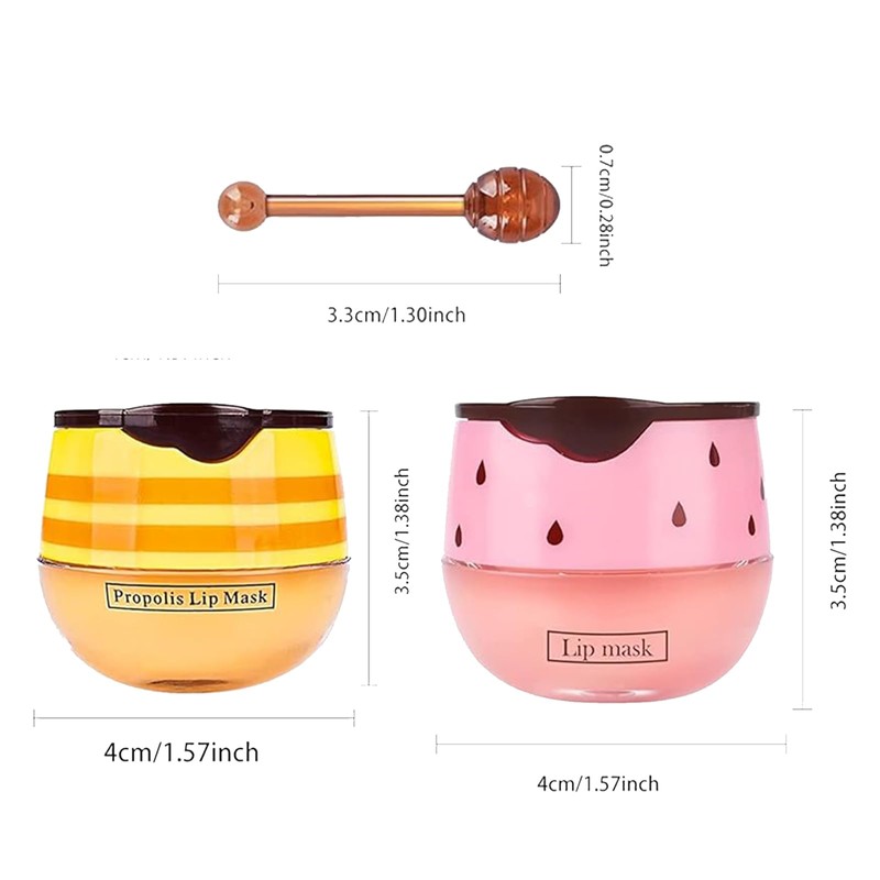 XdealCozyxc 3PCS Honey Balm Uk Lip, Bee Honeybalm for 24h