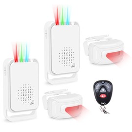 GreenCycle Driveway Alarms Wireless Outside Weatherproof, Motion Sensor Detector, Driveway Sensor Alert System and Remote, IP64 Waterproof PIR Motion Sensor for Garage Home Office Mall Indoor Outdoor