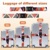 Pack of 4 Suitcase Straps with Combination Lock, Adjustable 5