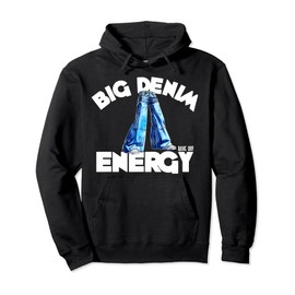 Energy Raver Rave JNCO EDM Denim Pullover Hoodie, black