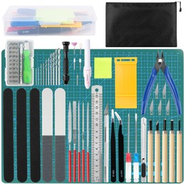 Gundam Tool Kit, 82 Pcs Professional Model Tool Kit for Gundam, Modeling Tools for Plastic Models, Model Car Kit for Adults, Model Building Tools Hobby Tools Craft Set for Repairing and Fixing