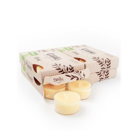 Wild Lemongrass Premium Tealight Candles Bulk Pack - 24 Yellow Highly Scented Tea Lights - Beautiful Candlelight - Made in The USA - Fresh & Clean Collection