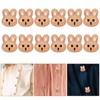 NUOBESTY 12pcs Rabbit Shaped Resin Buttons for Crafting Easter Decor
