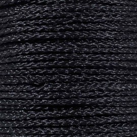 Hollow Braid Polypropylene Rope in Black - 5/16 Inch, 100 Feet