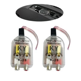 Car RCA Line Audio Output Converter Replacement, Subwoofer Amplifier Modified Audio Converter, Vehicle Line Control Audio Signal Adapter for Most Cars