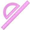 Zonon 2 Pack 12'' Plastic Ruler and 6'' Plastic Protractor