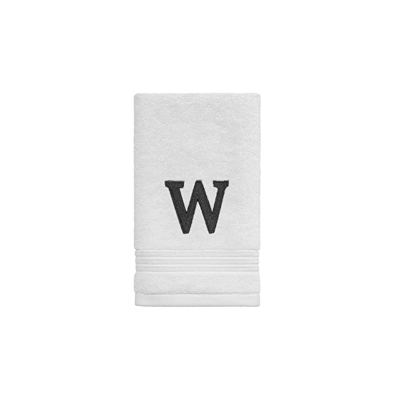 Avanti Linens - Monogram Embroided Fingertip Towel, 100% Cotton Bathroom