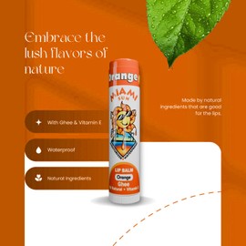 Miami Sun Natural Ghee Lip Balm, Hydrating Lip Treatment with Shea Butter & Beeswax, Organic & Non-Toxic, Best for Dry, Chapped Lips - Moisturizing, Healing, Chemical-Free Care (4 Gift Pack, Variety)