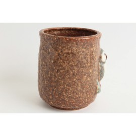 Mino ware Japanese Pottery Yunomi Chawan Tea Cup Owl Raised Japan (Japan Import) CPY102 (Coffee Brown)