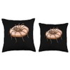 Brown Recluse Spider Eating A Donut Throw Pillow