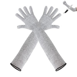 HXSYKJDM Guard Gloves Gardening, Anti Cutting Gloves for Gardening, Cut Resistant Gloves, Level 5 Anti Cut Glove, for Meat Cutting Wood Carving Gardening (55cm)
