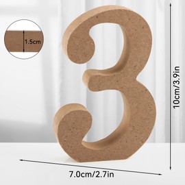 Darryy Standing Wooden Letters, Wooden Letters Decoration - DIY Wooden Letters Large - Home Lettering, Untreated Wooden Decorations for Home, Wall, Party, Decoration, DIY Projects (3)