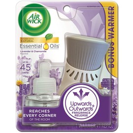 Air Wick Plug in Scented Oil Starter Kit (Warmer + 1 Refill), Lavender & Chamomile, Air Freshener, Essential Oils