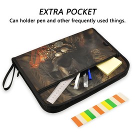 ZENWAWA Expanding File Folder Legal Size Accordion File Organizer 13 Pockets with Label-Lord Dog Print