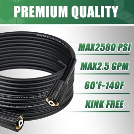 COYARDOR Pressure Washer Hose 25ft Kink Resistant Power Washing Replacement Hose