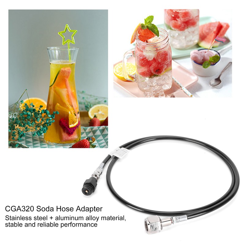 CGA320 1.5m Soda Hose Adapter CO2 Gas Cylinder Refill Adapter