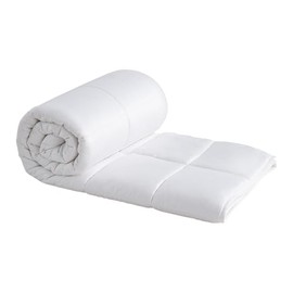 YOUR MOON Luxurious Lightweight Wool Comforter Queen Size, Lightweight Summer Comforter/Duvet Insert, 100% Natural Australian Wool Filled Comforter, Jacquard Rayon Derived from Bamboo Shell(White)