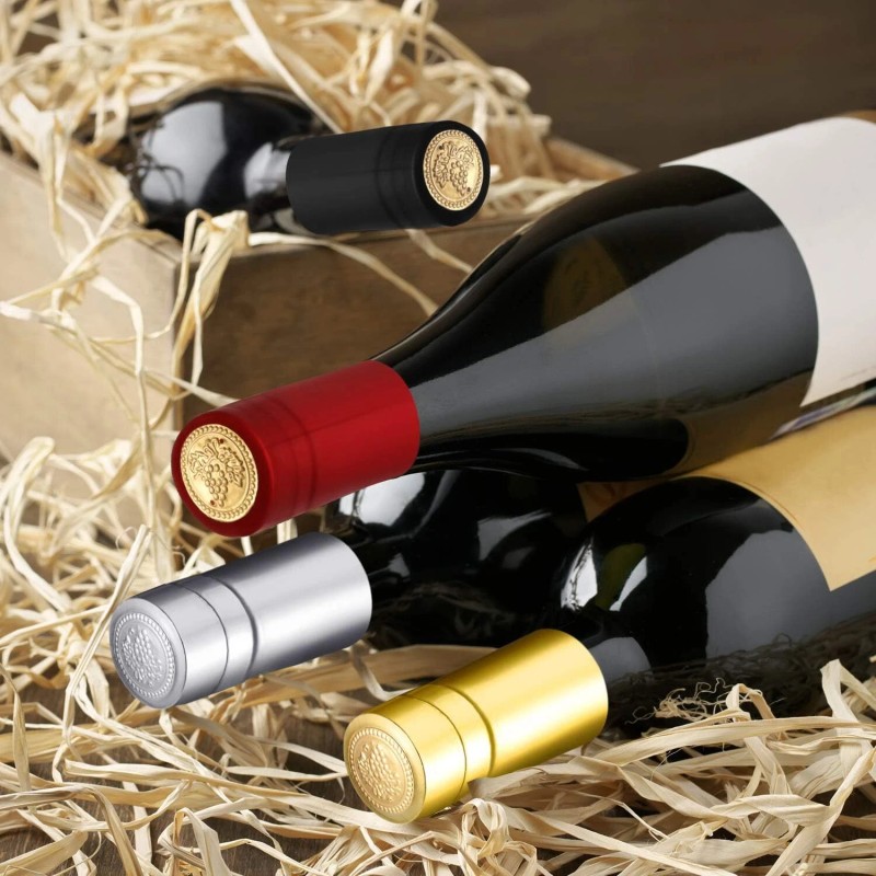 Blulu 200 Heat Shrink Capsules For Wine Bottles Pvc Black