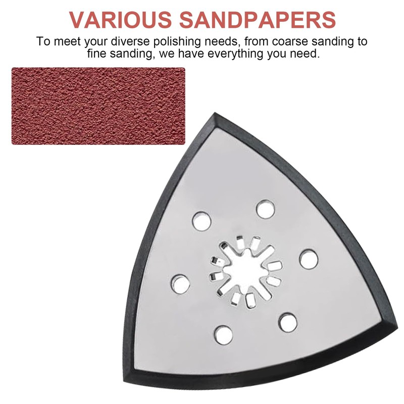 Pmueuff Sandpaper Triangle Sander, Pack of 4 93 mm Sanding