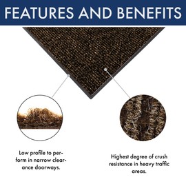 Notrax 117 Heritage Rib™ Entrance Mat, for Home or Office, 4' X 6' Brown