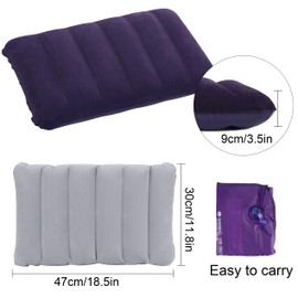 JSMTKJ Inflatable Pillow Pack of 4 Camping Travel Pillow Air Cushion Pillow Velour Cushion Comfortable Travel Pillow for Car for Camping and Travel Made of Soft Material