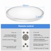 Peasur Flush Mount Ceiling Light Fixtures Dimmable, 11.6Inch 24W 3200LM