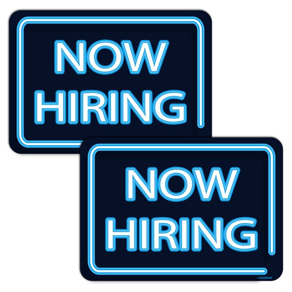 GEEKBEAR Now Hiring Car Magnet (Blue, 2 Pack) – Now