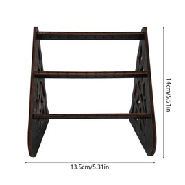 KASESSS Wooden Jewellery Stand, Earring Holder, Mini Jewellery Holder, Earrings Storage, Spider Web Pattern, Earring Stand with 36 Holes, Gift for Women, Girls, Shops, Household Gift