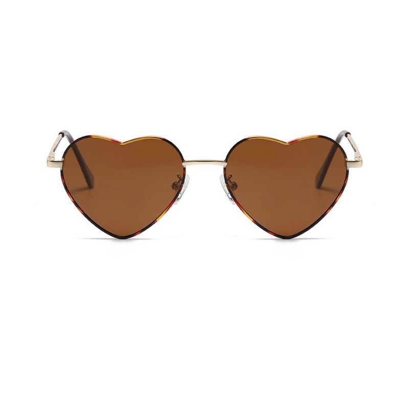 QVKUUT Vintage Heart Sunglasses Women's Polarised Festival Heart Shape Sunglasses,