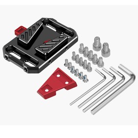 CS PRIORITY Aluminum Alloy V-Lock Bracket Quick Release Plate with 15mm Rod Clamp for Photography DSLR Cameras Rig Rail Follow Focus System