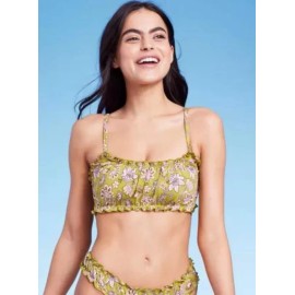 Wild Fable Women's Ruffle Detail Bralette Bikini Top Wild Fable Size XS (0-2)