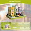 HOUXIPUPY Mini Cafe-Bookshop Building-Blocks Set- City Town Coffee Bookstore House