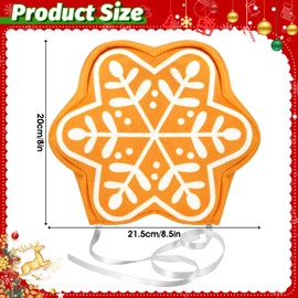 Christmas Tree Topper Gingerbread Snowflake Tree Topper for Xmas Holiday Party Winter Tree Top Decor Indoor Outdoor Tree Top Decorations