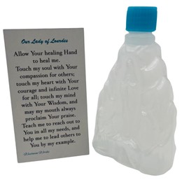 Westmon Works Our Lady of Lourdes Holy Water Bottle & Prayer Card Set Sacred Blessing Vessel (Empty)