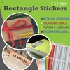 Metallic Sticker Labels 3x1 inch (75mm x 25mm) Rectangular Labeling
