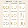 Gold Plated Sterling Silver Pastel Rainbow Enamel Huggie Hoop Earrings