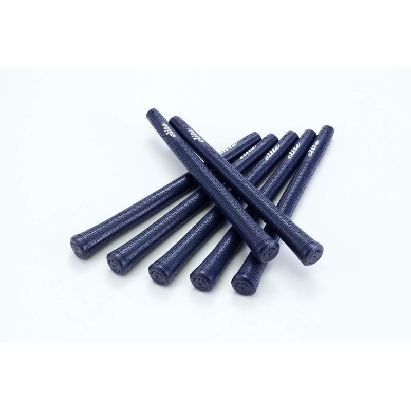 elitegrips TD50C Golf Grips, Set of 7, Navy, No Backline