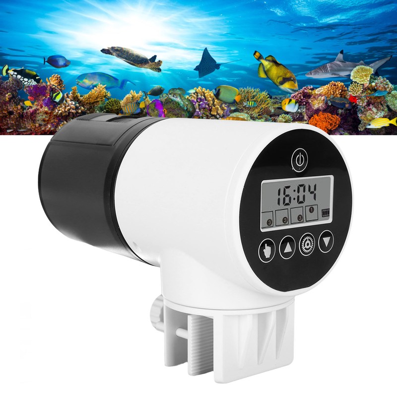 Automatic Fish Feeder Waterproof Adjustable Intelligent Quiet Auto Fish Food