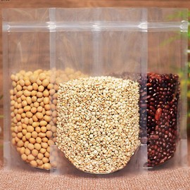 Bolsa transparente con cremallera, 100 bolsas de embalaje con cierre de cremallera para aperitivos, alimentos, té (7.0 de ancho x 10.2 de largo, 100)