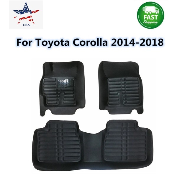 Unbranded Non-slip Soft Floor Mats For Toyota Corolla 2014-2018 Floor