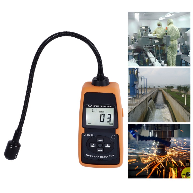 Combustible Gas Leak Detector LCD Digital Gas Leakage Audible Visual