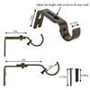 Cosmos Pack of 2 Adjustable Curtain Rod Holder Wall Mount