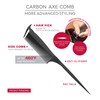 RED by Kiss Carbon Axe Comb Parting Comb Anti Frizz