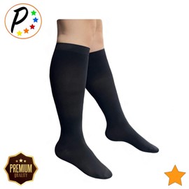 Presadee Sheer Premium 15-20 mmHg Moderate Compression Leg Closed Toe Socks (Black, numeric_1)