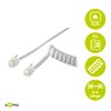 Goobay 68601 Handset Cable, CCA, White, 4m Length