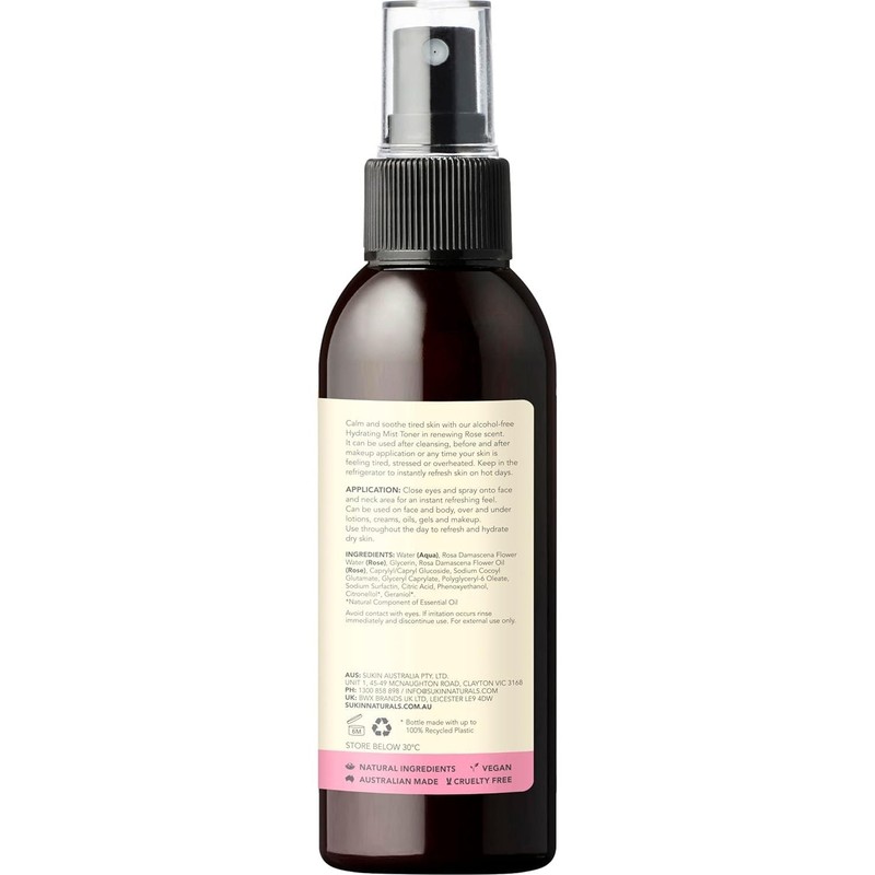 Sukin Rose Hydratng Mist Toner 125ml