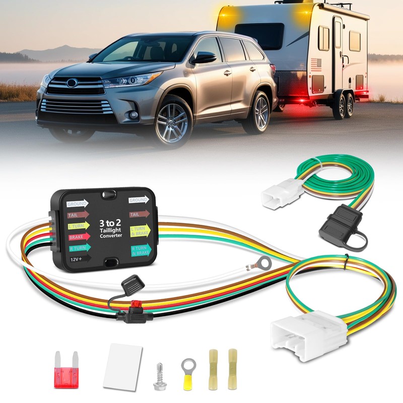 Nirider 56217 4-Pin Trailer Wiring Harness for 2008-2019 Toyota Highlander