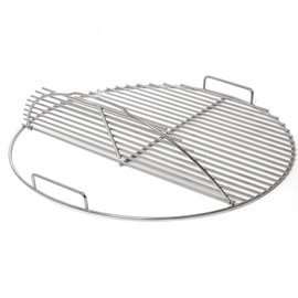 BMMXBI Grill Grates Replacement Parts for SnS 22 Inch Grills EasySpin Charcoal Grill, Hinged Opening 2-Zone Cooking Grate for SnS Grill Accessories, Stainless Steel Cooking Grid for Backyard